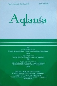 Image of Aqlania: Jurnal Filsafat dan Teologi Islam