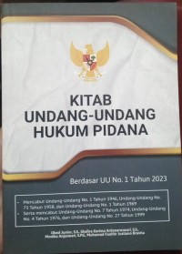 Image of Kitab Kitab  Undang Undang Hukum Pidana