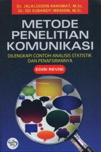 Image of Metode penelitian komunikasi : dilengkapi contoh analisis statistik