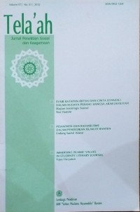 Image of Tela'ah: Jurnal Penelitian Sosial dan Keagamaan
